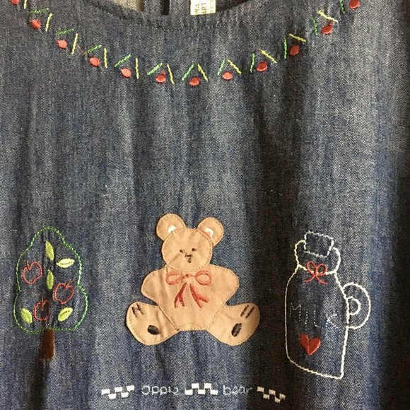 Kuma Heart Women’s Denim Knee Length Dress - Picture 5 of 10